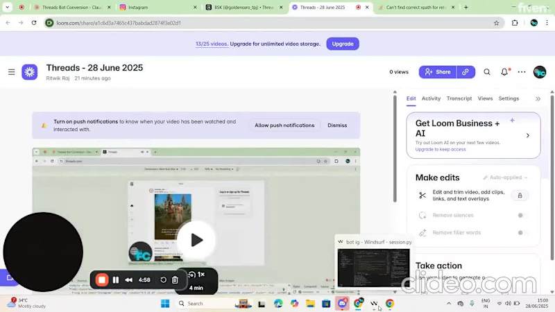 Cover image for Threads bot Automation