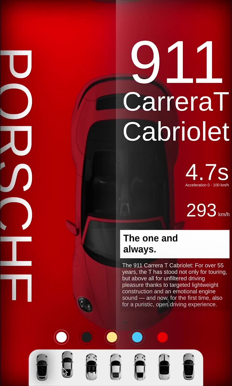 Cover image for Interactive Porsche Custom Models