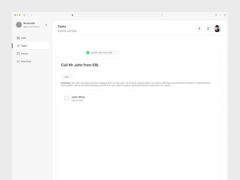 Cover image for A CRM platform designed from scratch with the goal to connec...