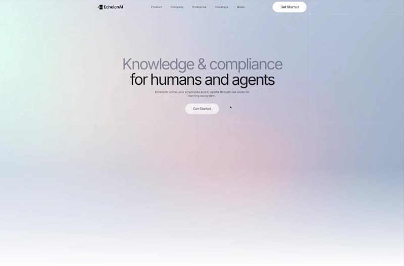 Cover image for EchelonAI Landing Page Design and Development