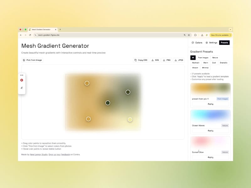 Cover image for Need a themed background? Mesh gradient made within 30 secon...