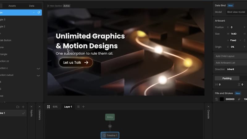 Cover image for Hero Page Design & Rive Animation for TibebBox