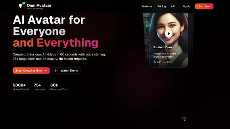 Cover image for OmniAvataar AI Avatar Generator Development