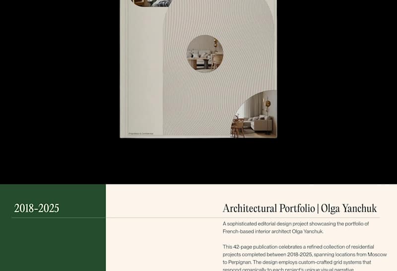 Cover image for Editorial design project showcasing the portfolio of French-...