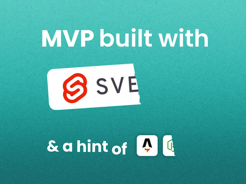 Cover image for MVP for a challenge-based hiring platform (Svelte, Web App)