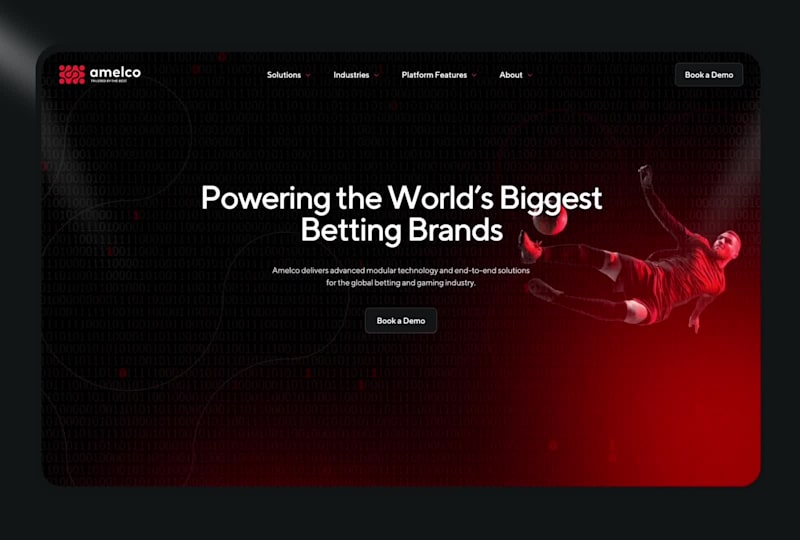 Cover image for Amelco Enterprise iGaming Platform Website Redesign