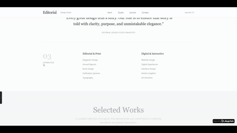 Cover image for Magicpath Editorial Website – Clean, Story-Driven Design