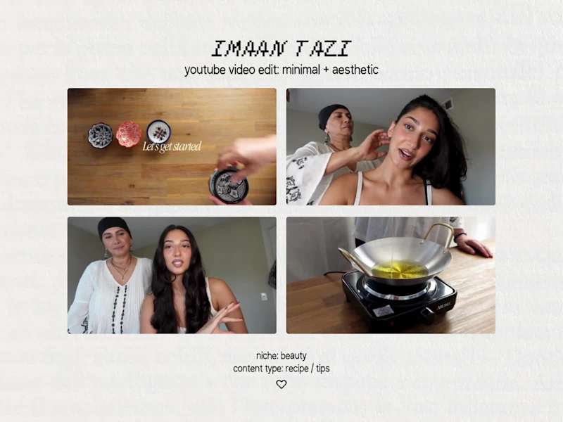 Cover image for Minimal, Aesthetic YouTube Editing for Imaan Tazi