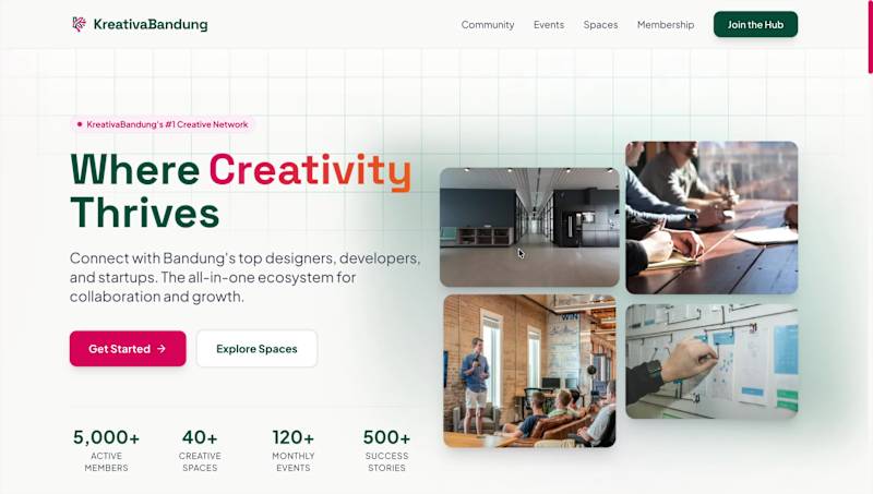 Cover image for Building out the landing page for Kreativa Bandung using the...