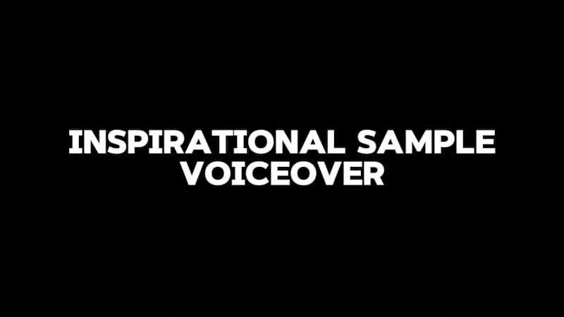 Cover image for Here's a short inspirational sample voiceover! Check out my ...
