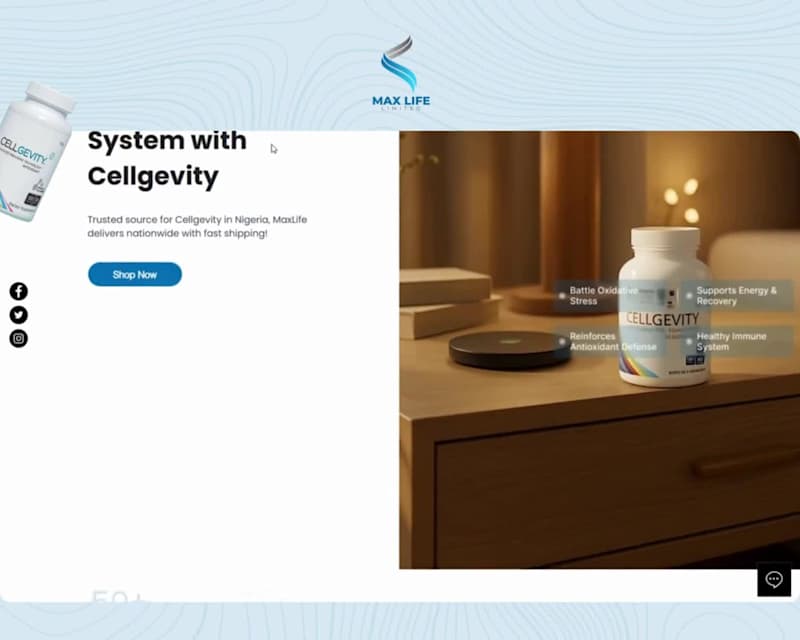 Cover image for Designed and Builted Supplement website using Wix