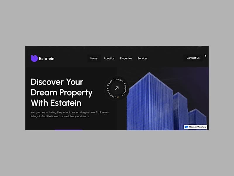 Cover image for Estatein Website Rebuild in Webflow