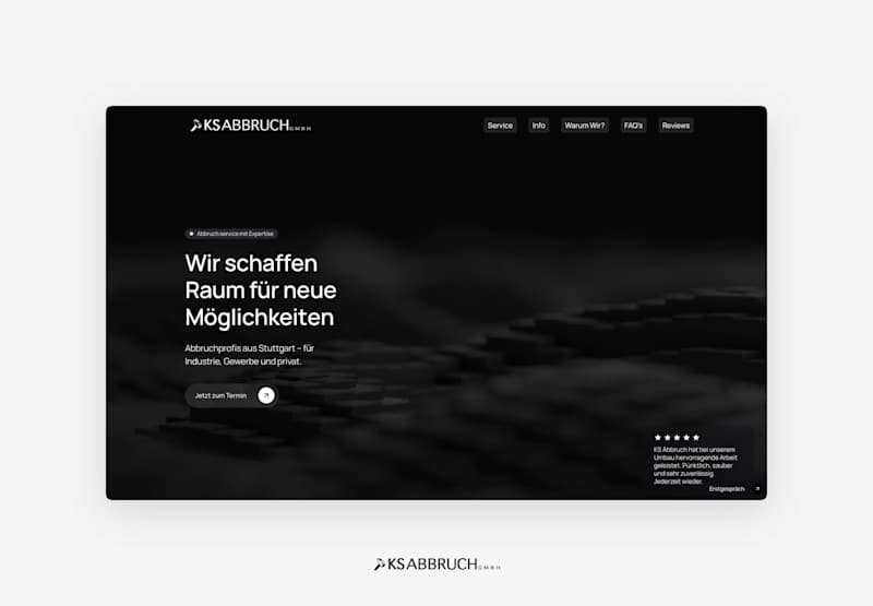 Cover image for KS Abbruch Website Design and Launch