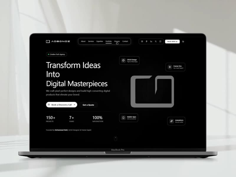 Cover image for ADBONDZ - Creative Tech Agency | Figma Build