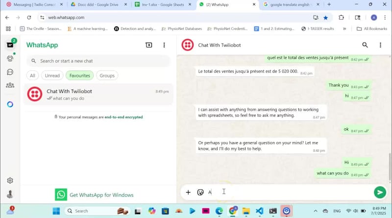 Cover image for Inventory chatbot development and integration with Whatsapp ...