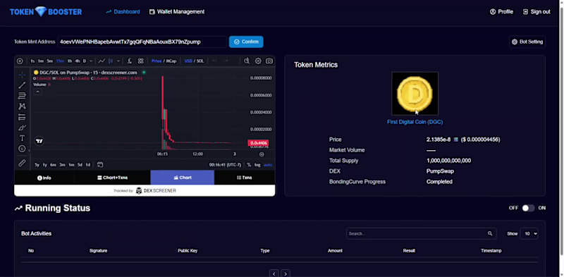 Cover image for Solana market maker platform
This project
