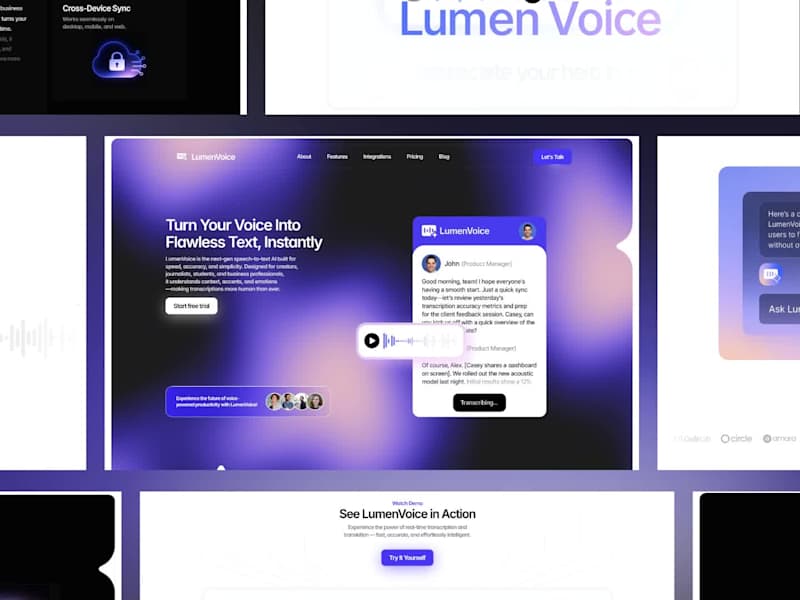 Cover image for LumenVoice — Framer SaaS Template