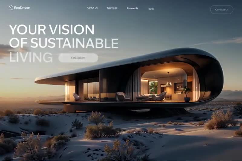 Cover image for EcoDream - Innovative Sustainable Living Website Animation