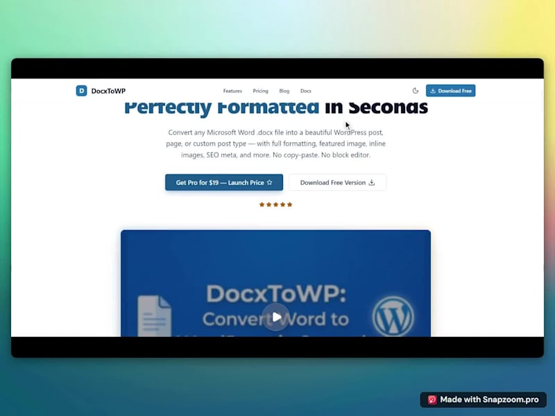 Cover image for DocxToWP — Convert Word Documents