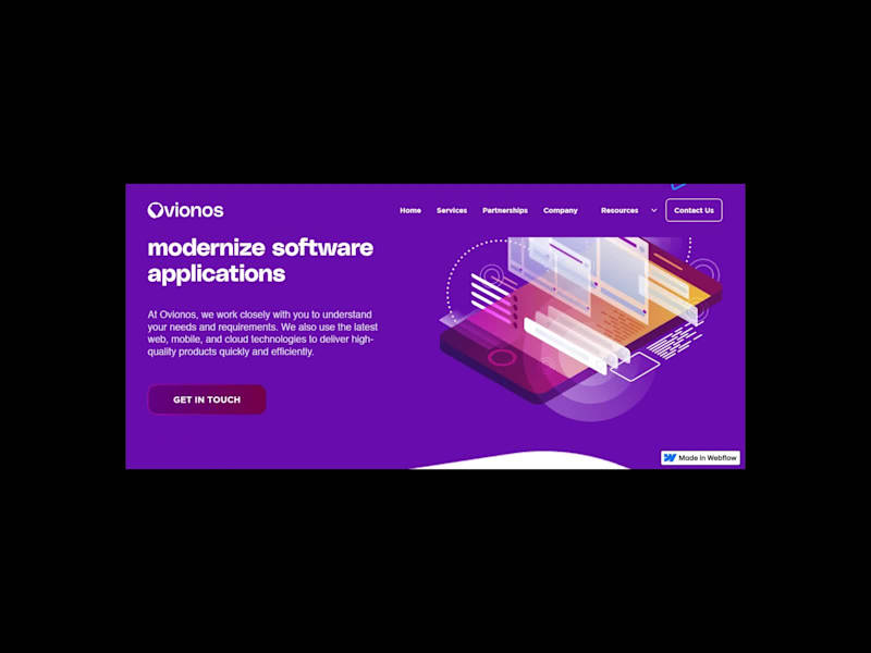 Cover image for Ovionos – Figma to Webflow Website Development