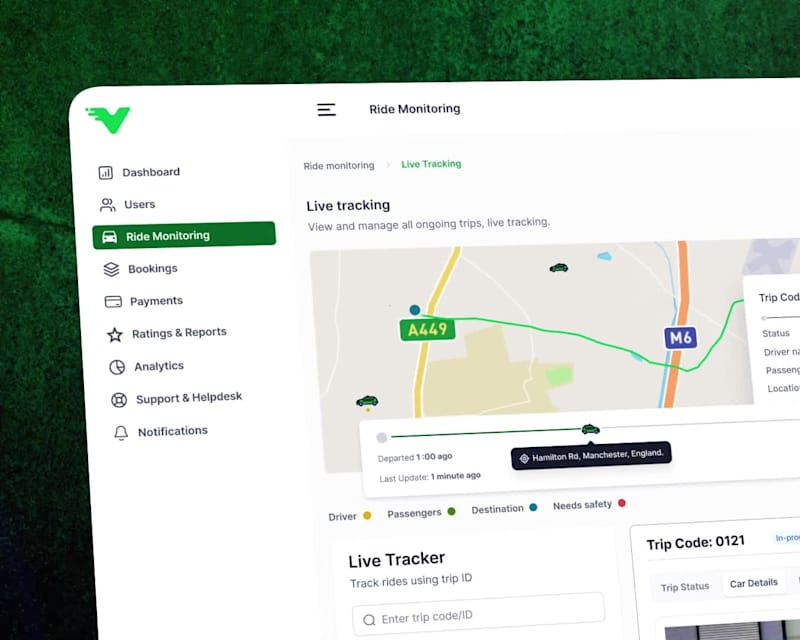 Cover image for Designing a Secure Carpooling Ecosystem: VIIA Admin System UI