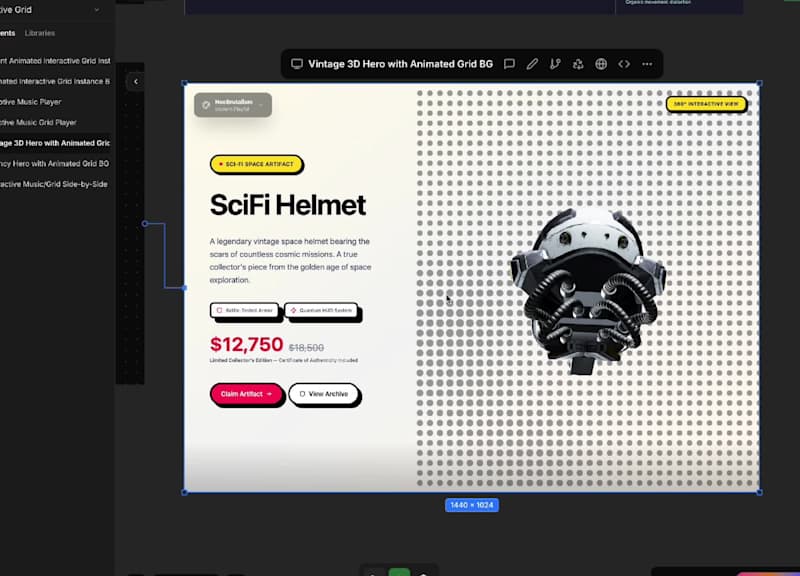 Cover image for 🌟 My competition entry: Built an animated grid and 3D viewe...