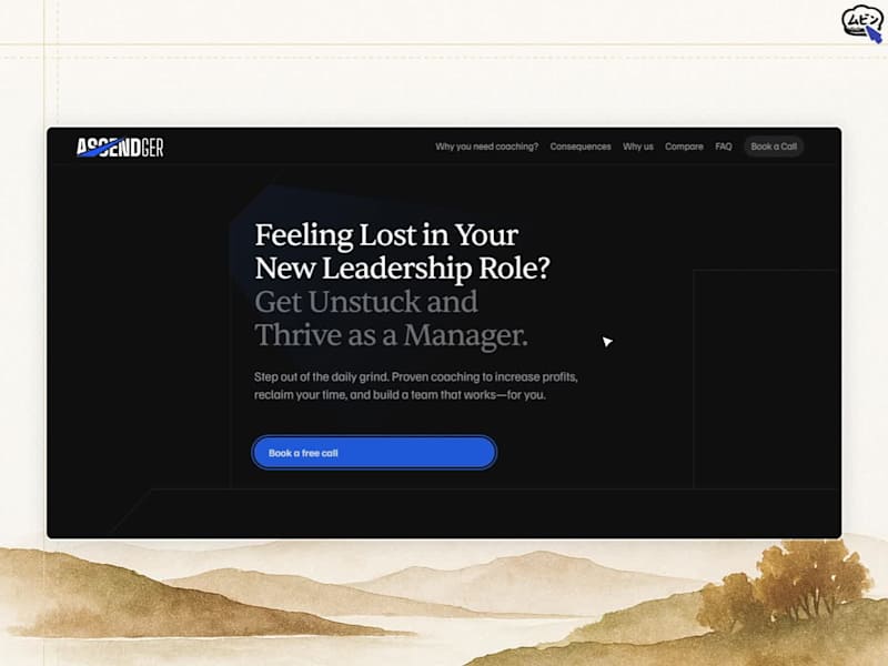 Cover image for Leadership Coaching Framer Landing Page Design
