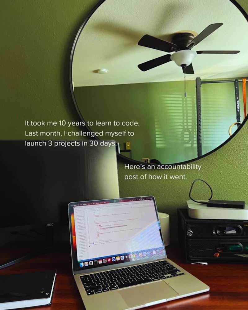 Cover image for Put myself on a crazy sprint to ship 3 web apps in 30 days (...