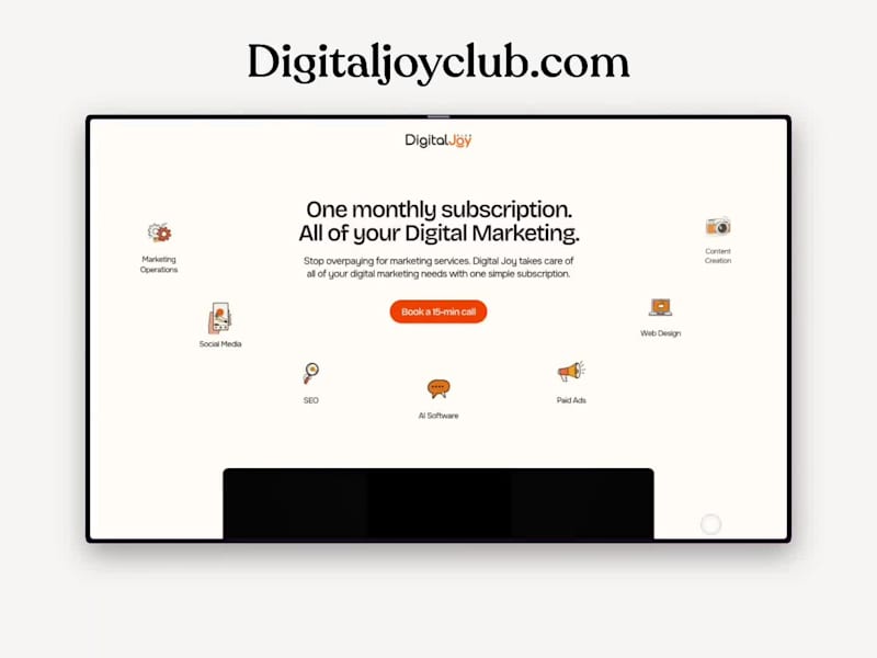 Cover image for DigitalJoy Club: Animated landing page for a productized agency