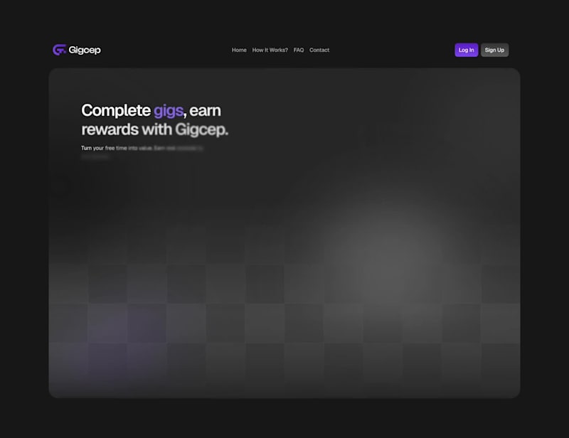 Cover image for Gigcep Landing Page & Mobile App UI/UX by Beew Studio