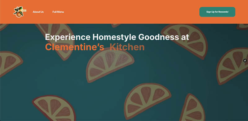 Cover image for Clementine’s Kitchen - Homestyle Restaurant Website