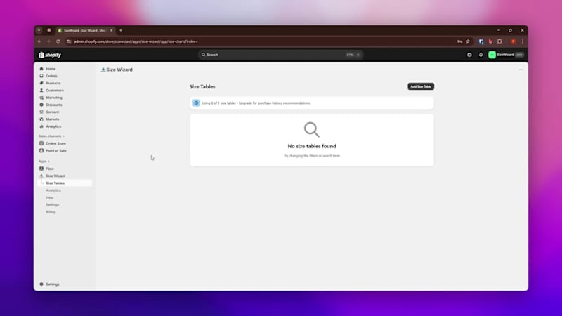 Cover image for Size Wizard - Shopify App