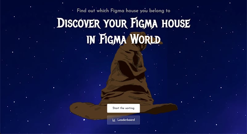Cover image for Figma Sorting Hat Quiz Game Design