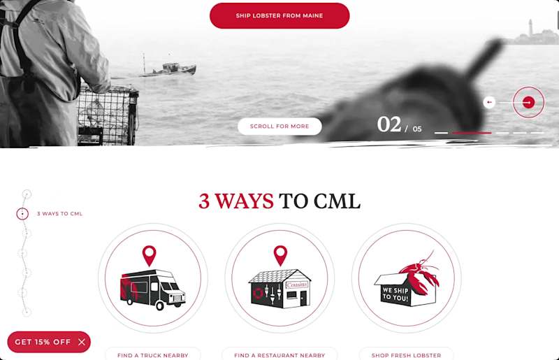 Cover image for Cousins Maine Lobster, Shopify Plus Website