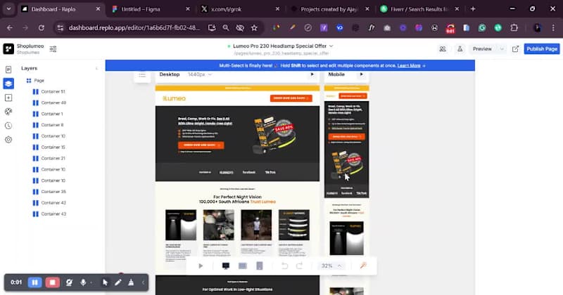Cover image for I will Develop Landing Page, Product Page, Home Page In Replo