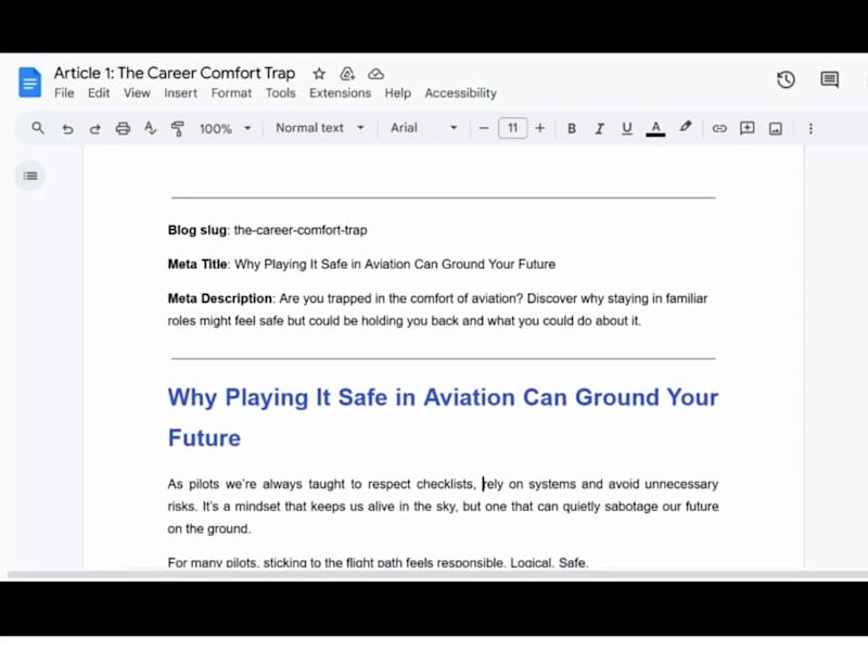 Cover image for Why Playing It Safe in Aviation Can Ground Your Future