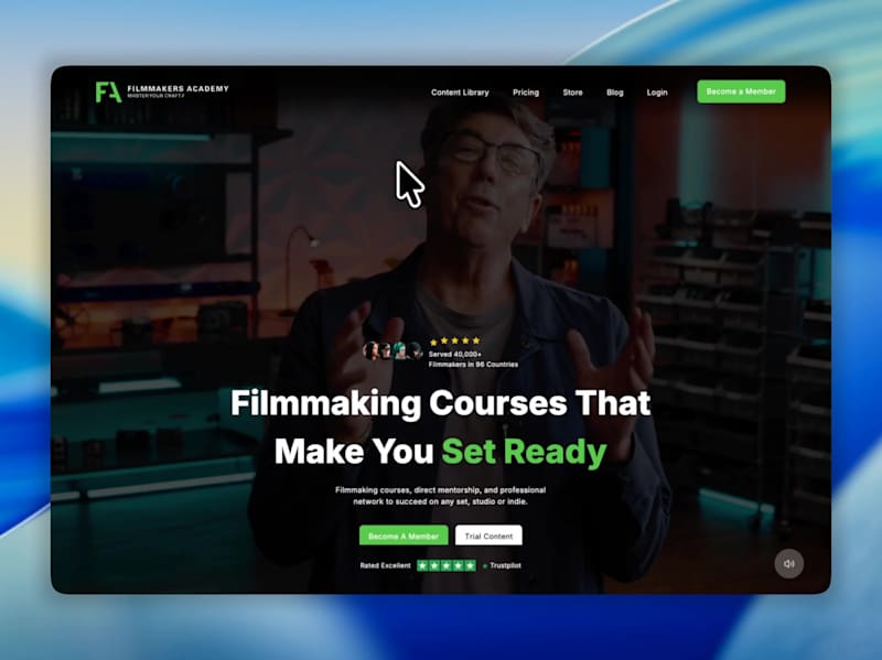 Cover image for Filmmakers Academy Website Redesign