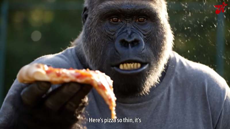 Cover image for AI-Generated Gorilla Roast – Hero’s Pizza Ad