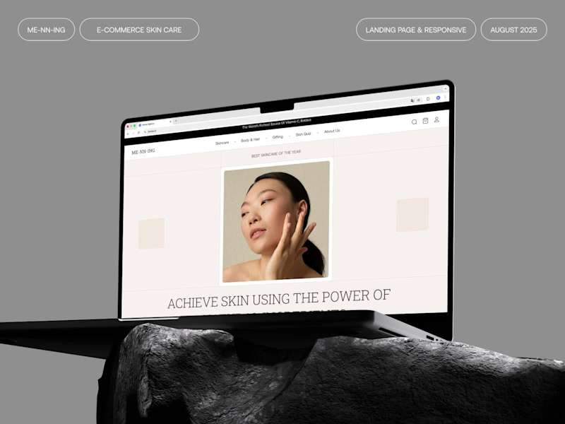 Cover image for ME-NN-ING - Skincare E-commerce Website