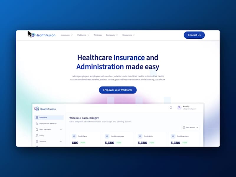 Cover image for HealthFusion Website Design and Development