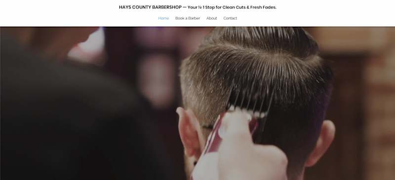 Cover image for Hays County Barbershop Website Redesign