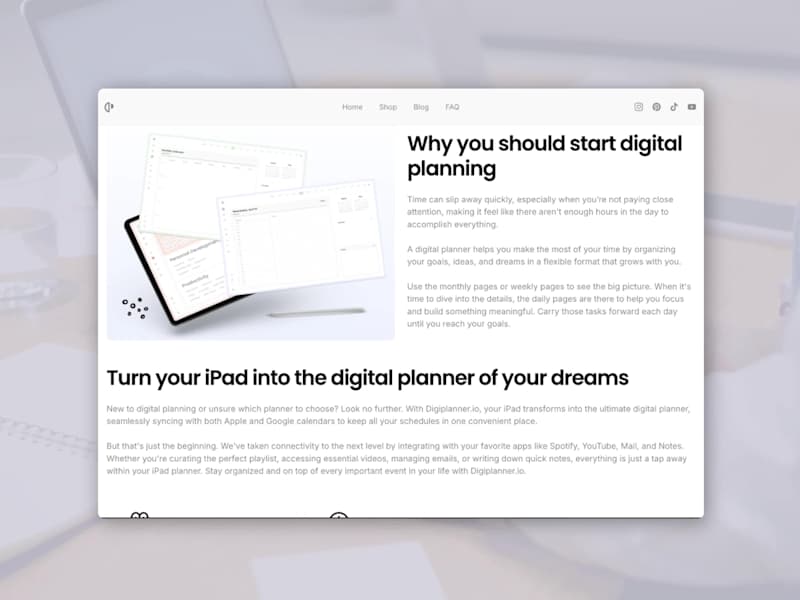 Cover image for Web & product design - Digiplanner.io