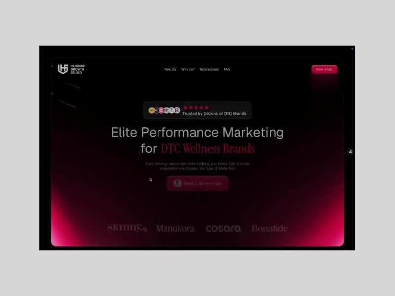 Cover image for InHouse Growth Studio · Website Design and Development