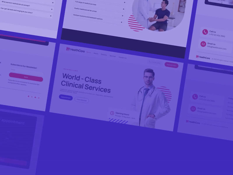 Cover image for HealthCore Healthcare Website Design