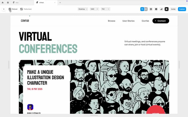 Cover image for A recording of a website i built on framer, with interaction...