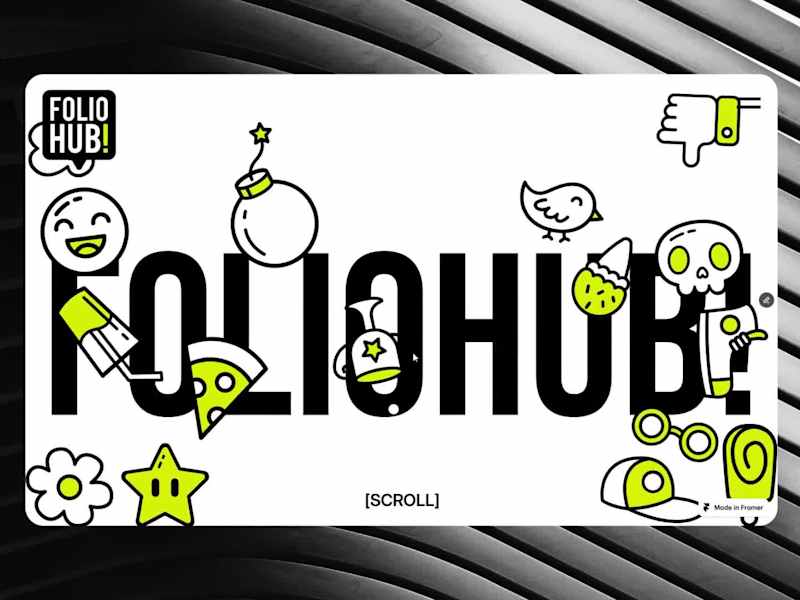 Cover image for FolioHub Framer Template😊 