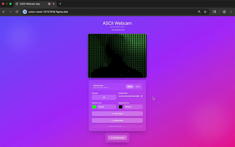 Cover image for ASCII Webcam - Real-time ASCII