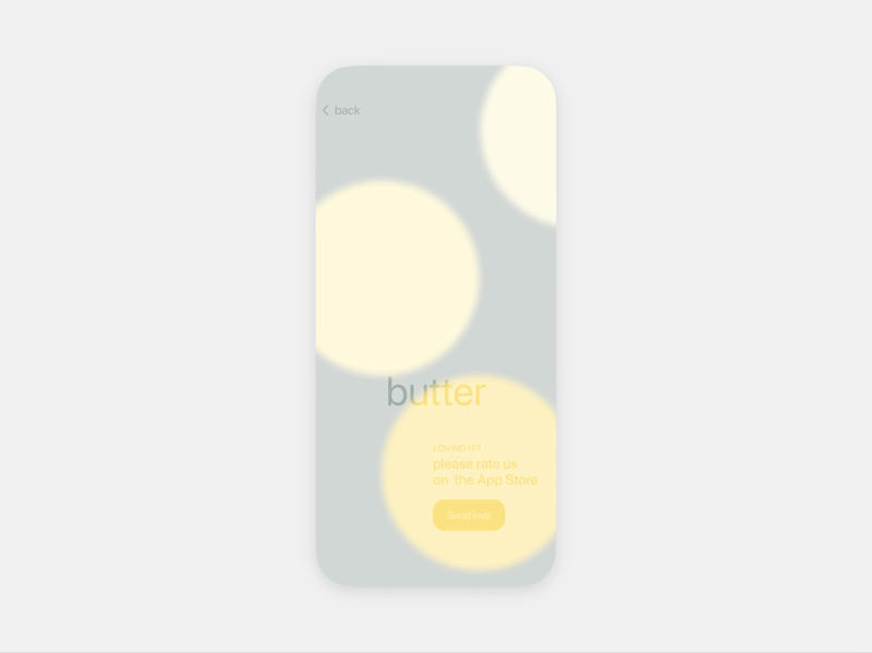 Cover image for A little sneak peek at Butter’s rating flow animation 🧈
