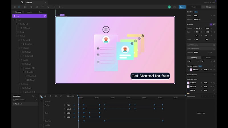 Cover image for Hero Animation for Social Media Links Platform