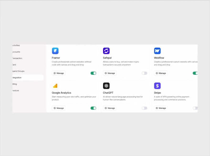 Cover image for Integration Page - Personal Wallet Dashboard